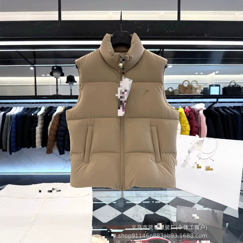 Cross-border D brand new down jacket, 90% goose down, sleeveless vest, goose down filling, thickened for warmth, men's outerwear