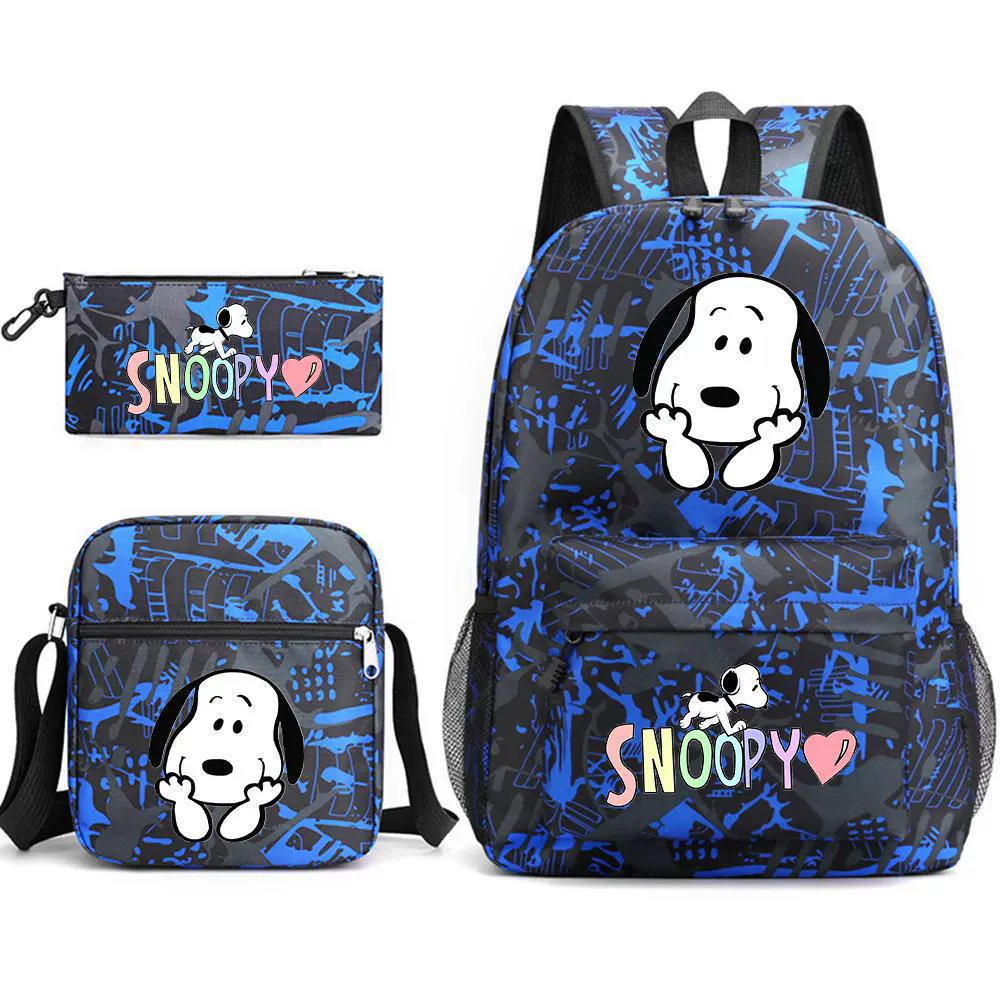 Nuby, Snoopy, набор, вместительный дорожный рюкзак для мужчин и женщин для путешествий, комплект из 3 предметов
