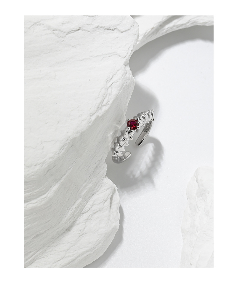 Fashion Geometric Sterling Silver Plating Zircon Open Ring