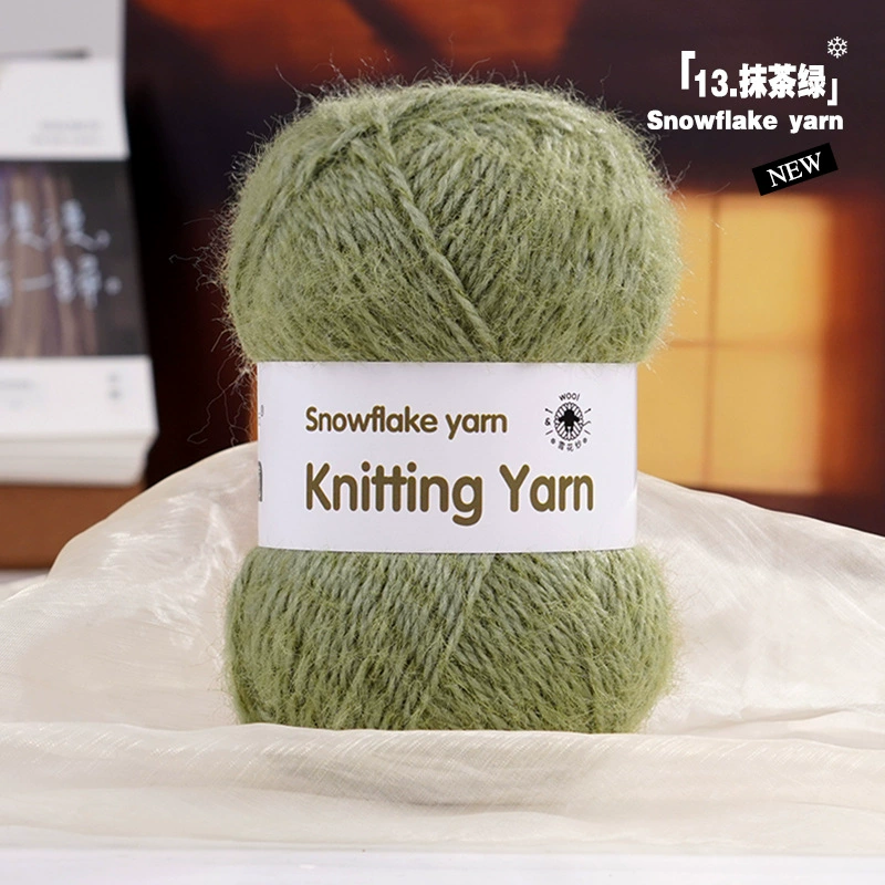 Качественная шерстяная бархатная crochet, ручная работа иглой, вязаный шарф, шляпа, со снежинками, 3 мм, DIY