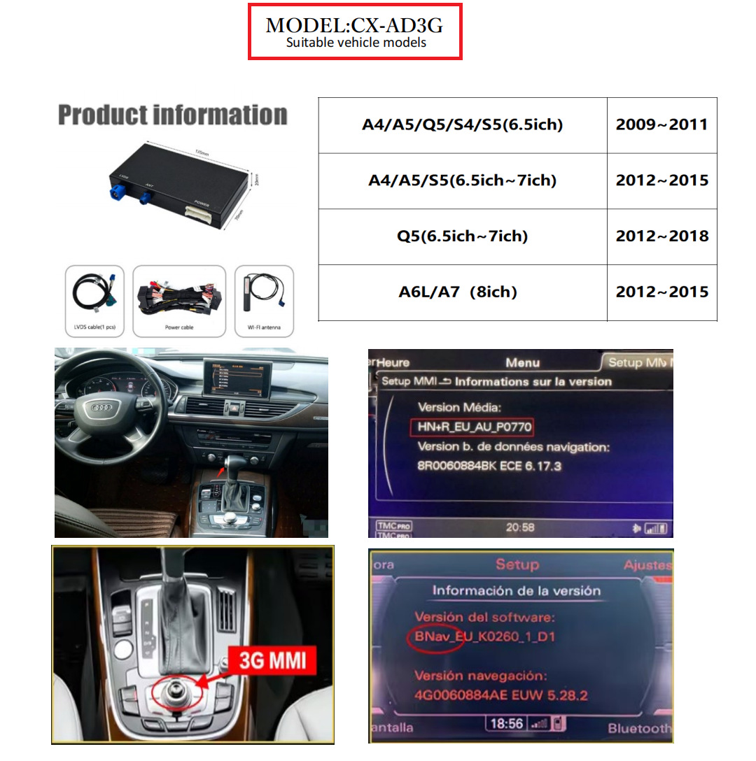 Suitable for Audi Wireless Carplay Module A1 A3 A4 A5 A6 A7 A8 Q1 Q2 Q3 Q5 Q7
