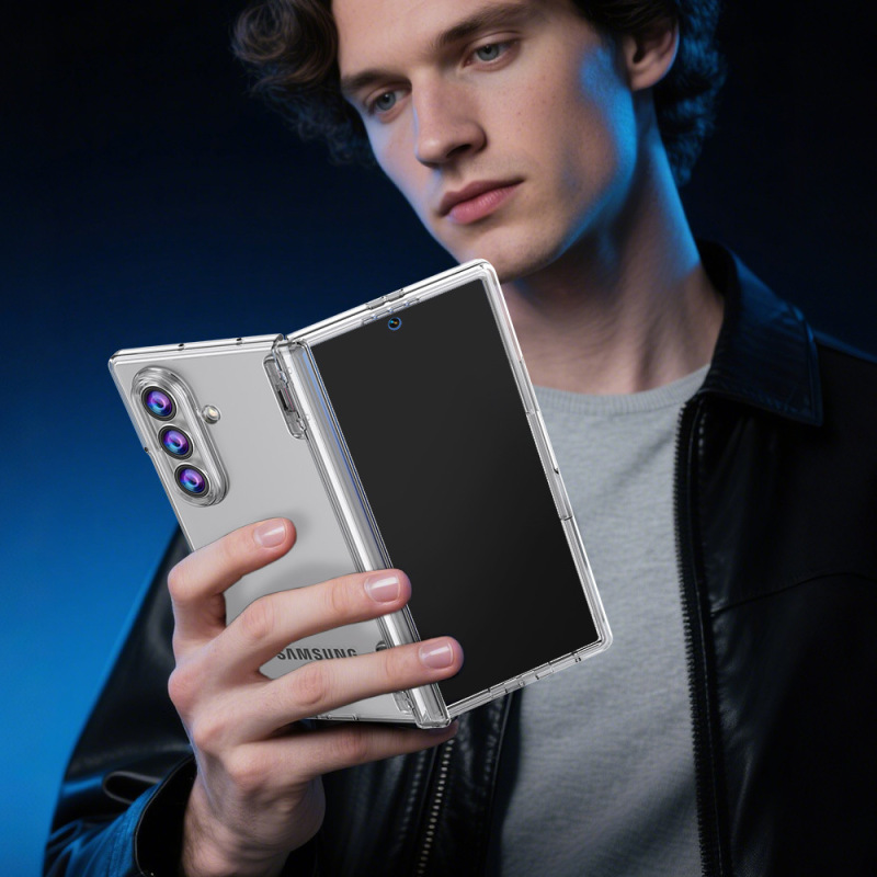 适用三星手机壳新GalaxyFold7透明保护套叠屏壳膜一体全包透明|undefined