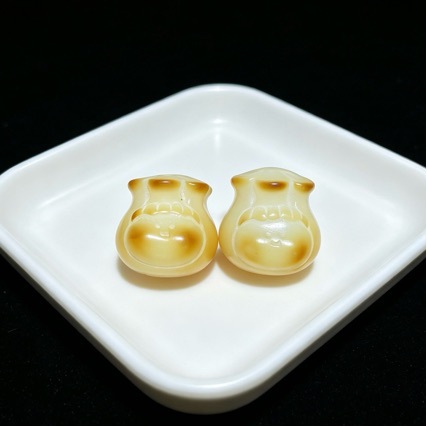 Light Charcoal-Grilled Bodhi Root Cartoon Money Bag Accessories Handmade DIY Small Pendant Bracelet Spacer Beads Accessories