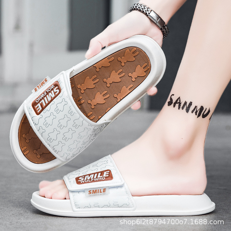 Sandalias de hombre nuevas de primavera y verano que no huecen a pies, sandalias sin cordones con velcro, sandalias de hombre de alta gama, estilo popular