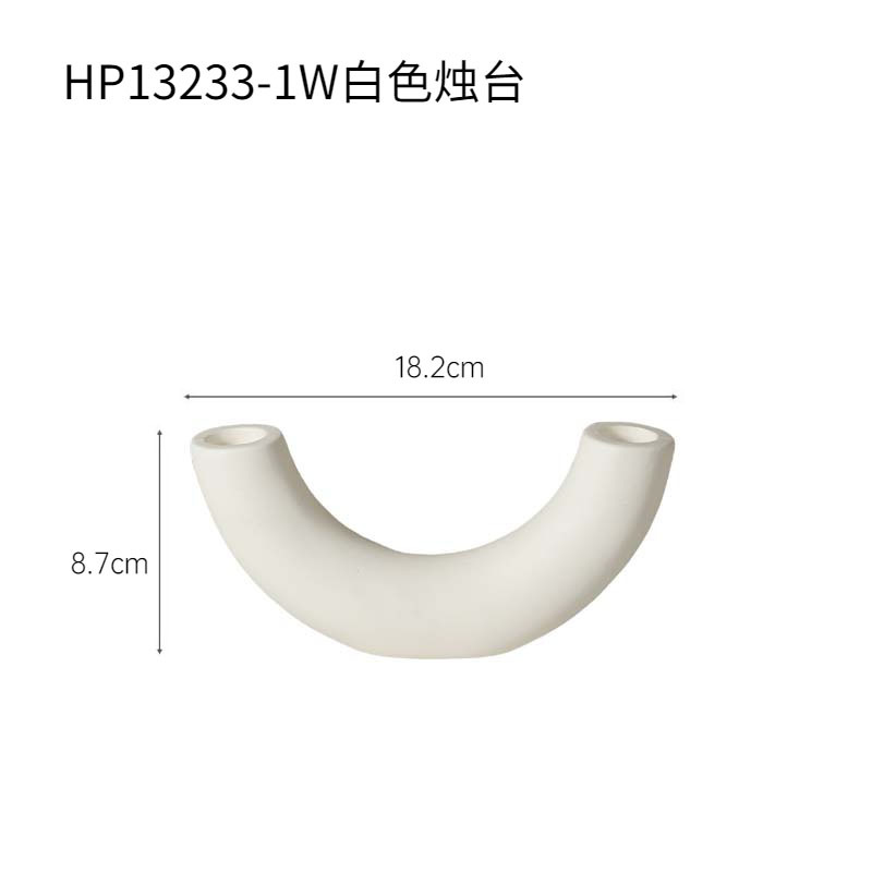 ins ins <unk> viento silencioso negro y blanco decoración de cerámica decoración artística abstracta accesorios románticos mesa de comedor candelería