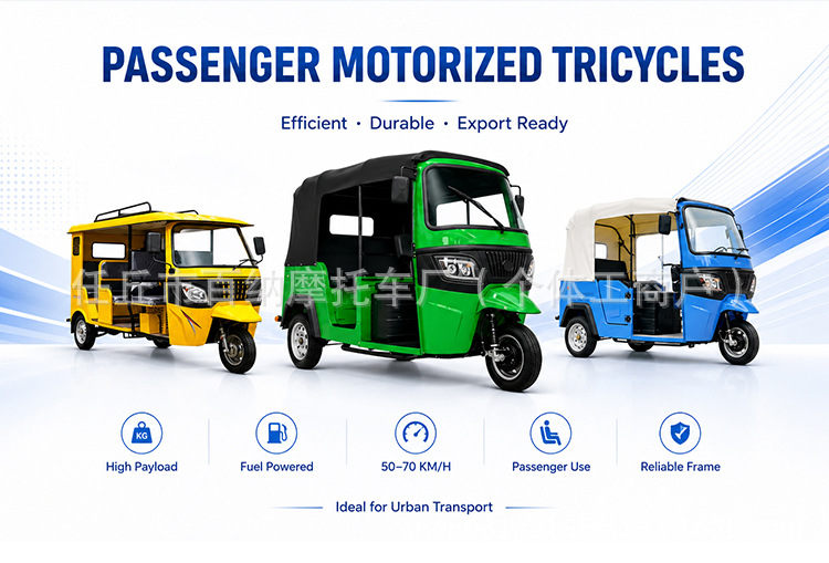 Africa's best-selling fuel-electric tutu tricycle, three-wheeled motorcycle, tuktuk, three-row and double-row TVS Bajaj