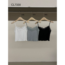 非町 FEIDING十三行2024春季新款无袖蕾丝花边打底小吊带CL7330