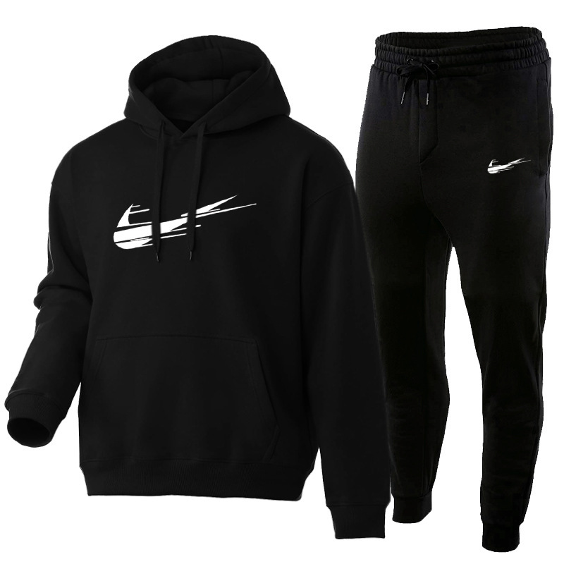 Cross-Border Trendy Brand Sports Hoodie Sweatshirt Suit Men's Autumn and Winter Velvet Casual Sweatshirt Sweatpants Men's Sweatshirt Cross-Border Trendy Brand Sports Hoodie Sweatshirt Suit Men's Autumn and Winter Velvet Casual Sweatshirt Sweatpants Men's Sweatshirt