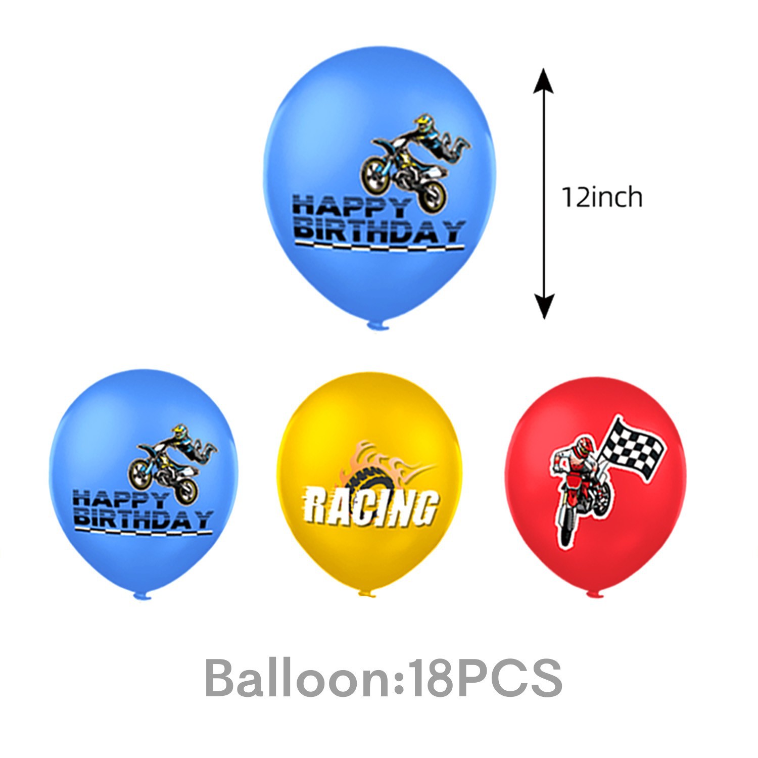 오토바이 풍선-18PCS