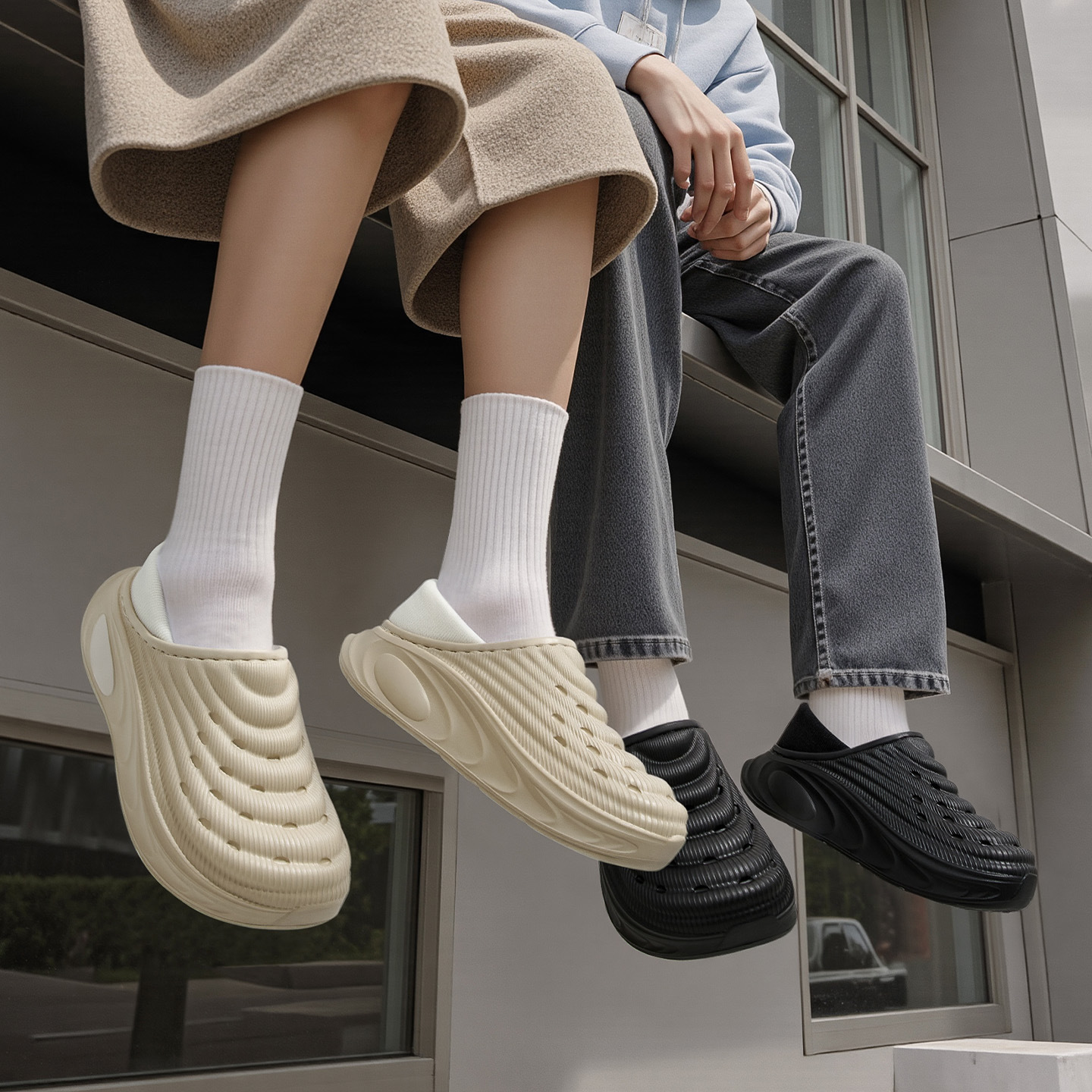 Waterproof Slippers For Women, Winter Closed-Back Outdoor Wear, 2026 New Model, Non-Slip Thick-Soled, Warm, Top Quality Plush Cotton_voghion.com