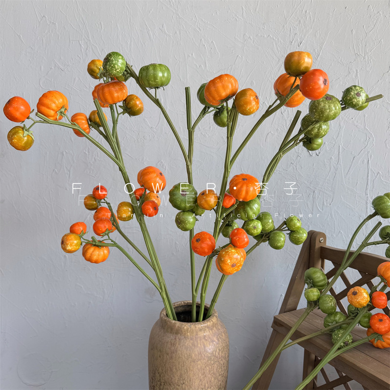 Artificial Fruit and Vegetable Small Pumpkin Home Decoration Ornament Flower Arrangement Berry Hanging Fake Fruit Floral Landscaping Green Plant with Fruit Artificial Fruit and Vegetable Small Pumpkin Home Decoration Ornament Flower Arrangement Berry Hanging Fake Fruit Floral Landscaping Green Plant with Fruit
