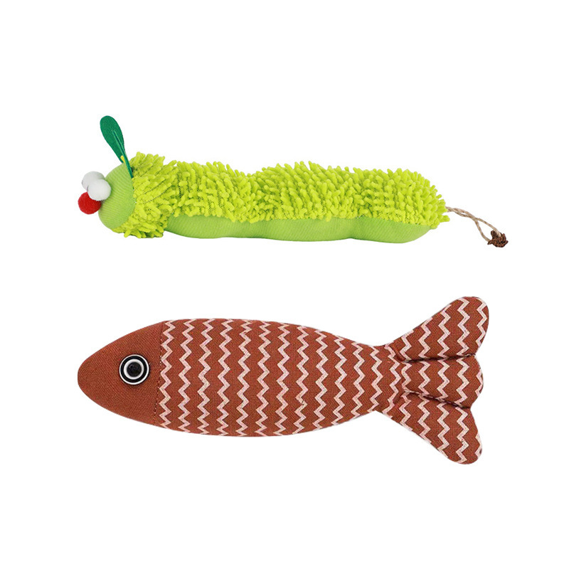 애벌레 + 민트 물고기