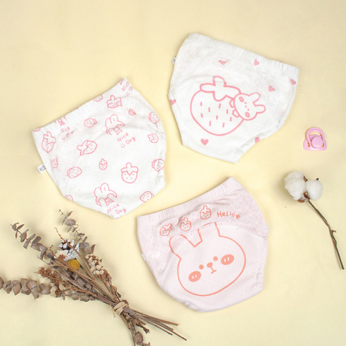 Children's training pants anti-side leakage baby diaper pants washable toilet baby practice pants waterproof breathable diaper diaper