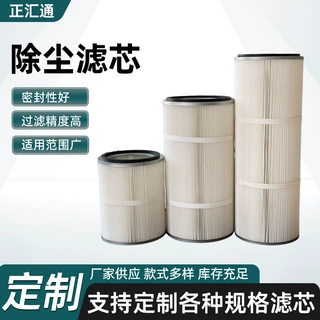 定制隔油空压机除尘滤芯旱烟除尘折叠滤筒工业除草机粉尘滤清器