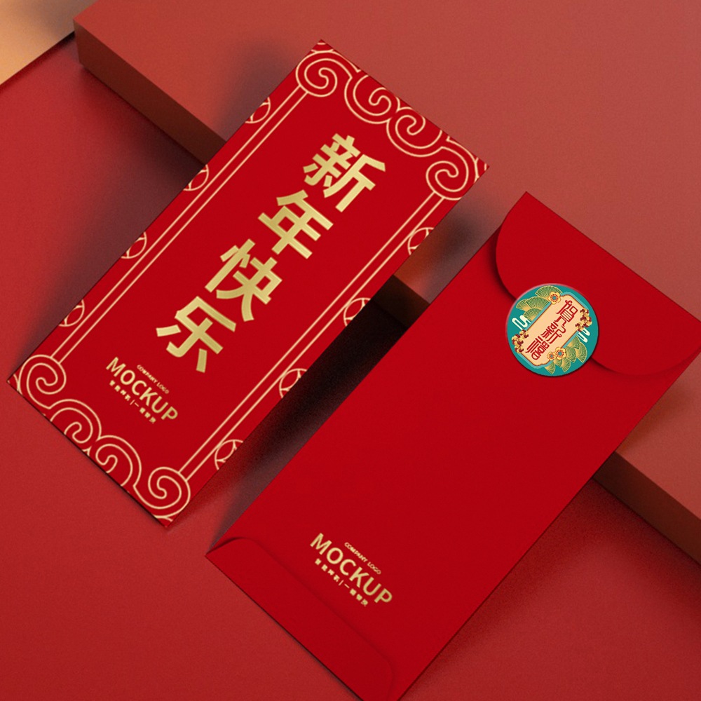 La Víspera de Año Nuevo la víspera de Año Nuevo decoración pegatinas etiqueta Dragon año Festival de Primavera sobre rojo regalo decoración fu carácter adhesivo pegatinas