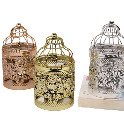 Light luxury scented candle holder, candle container, decorative candle stand, high-end wrought iron hollow-out decoration candle holder, candle tray