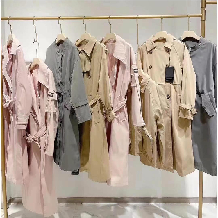 Windbreaker 24 Spring and Autumn MiNi Mid-length Korean Loose Brand Discount Women's Live Real Source