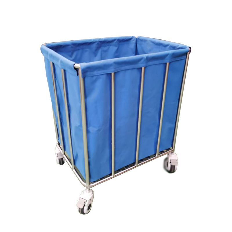 广州厂家 不锈钢污衣推车 帆布污衣回收车 晨间污物车 被服回收车