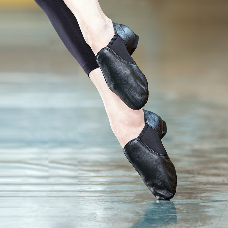 Yiling zapatos de baile de cuero para mujeres zapatos de entrenamiento de suela suave maestros de jazz para adultos zapatos de ballet zapatos de cuerpo antideslizantes