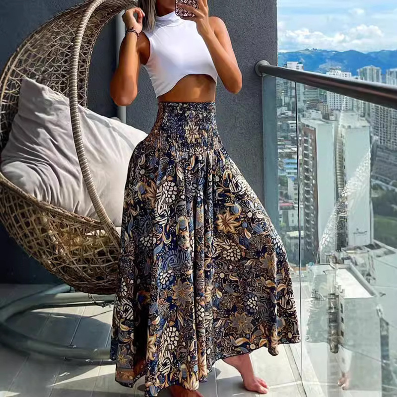 2024 Europe and the United States cross-border Amazon independent station summer new women's casual relaxed-fit holiday dress skirt women