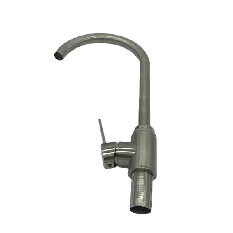 Grifo Mezclador Giratorio de Cocina de Acero Inoxidable Cepillado para Fregadero image 5