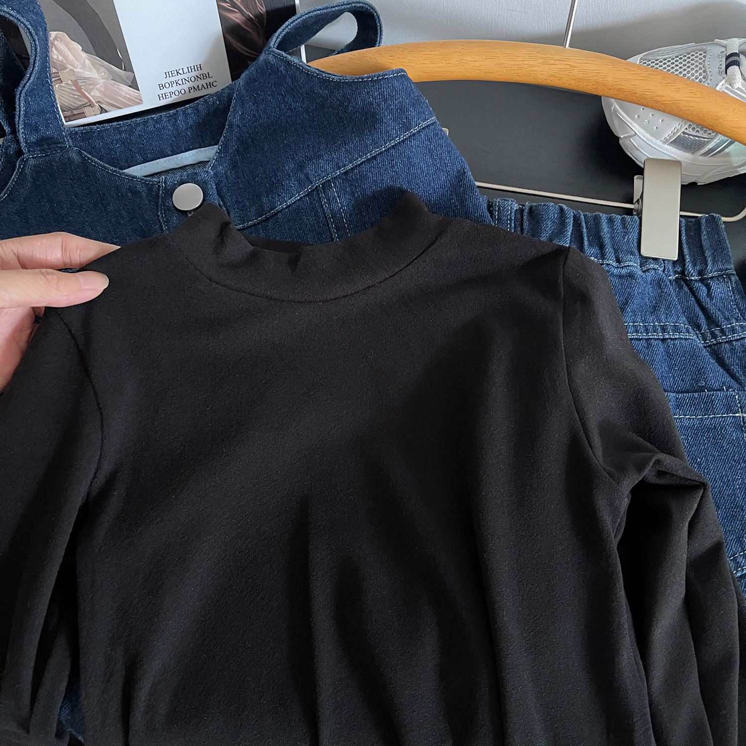 2023 New Korean Girls' Cowboy 3-Piece Base Shirt Baby Autumn Set 67209_voghion.com