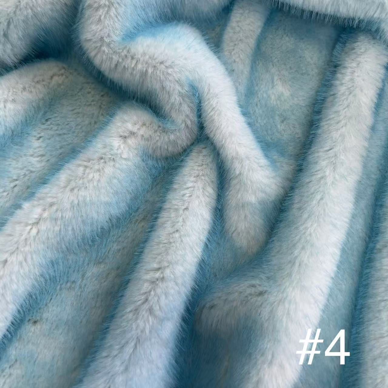 天蓝貂 彩虹貂 毛尖双色貂绒  高低貂毛 服装玩具鞋帽貂绒布料