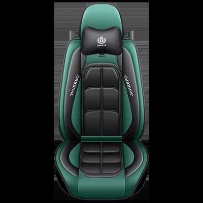 Universal seat cover — seasons universal leather seat cover - olive-green-single-seat