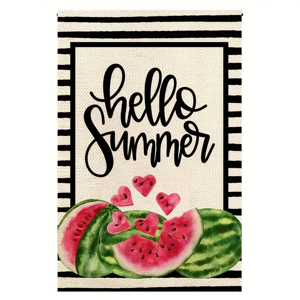 Summer Watermelon Garden Banner A