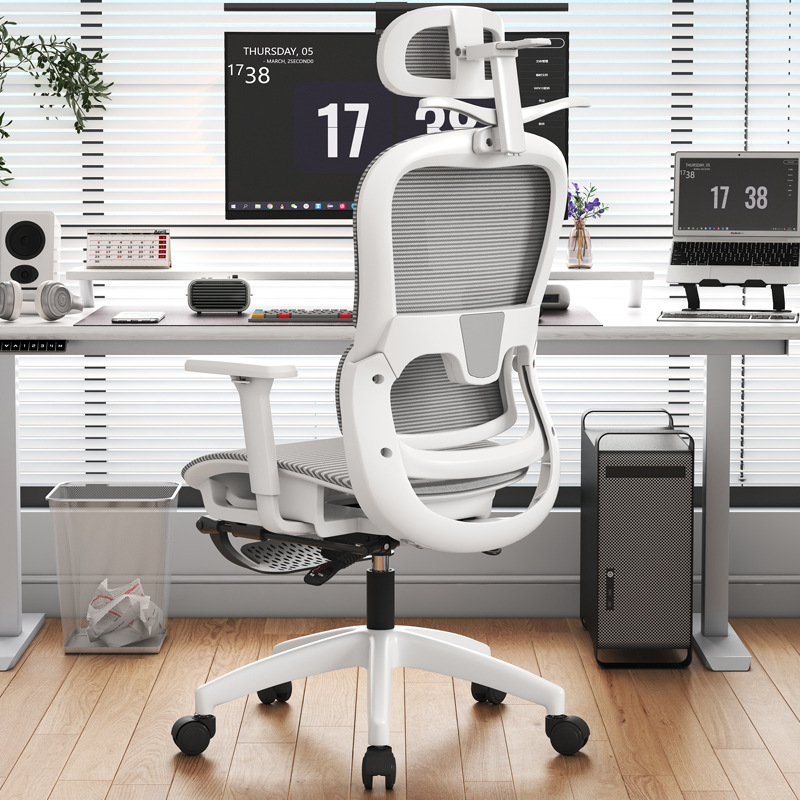 Silla ergonómica reclinable y feliz Silla de computadora Silla de oficina Silla de red Cojín hueco apoyabrazos 3D 268-3