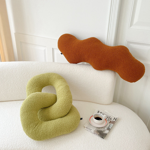 Nordic ins style special-shaped pillow sofa pillow pregnant women's waist pillow long pillow bedside soft pillow sofa cushion