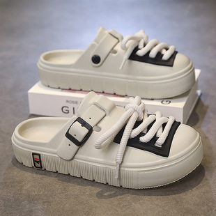 Men's Summer 2025 New Trendy Outdoor Thick-Soled Internet Celebrity Sandals Men's Beach Non-Slip Closed-Toe Slippers