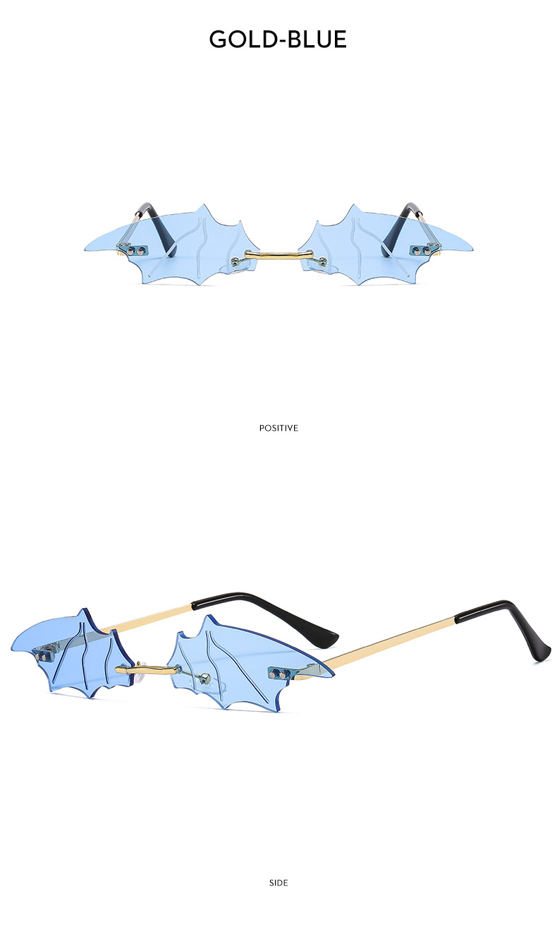 Nouvelles lunettes de soleil chauve-souris sans cadre européennes et américaines, lunettes de soleil photo de fête amusantes et colorées, lunettes de soleil tendance transfrontalières_voghion.com