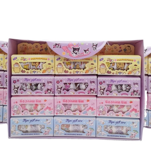 Manufacturer Wholesale Washi Tape Cartoon Sanrio Tape Sticker Gift Box Set Cute Kuromi Washi Tape