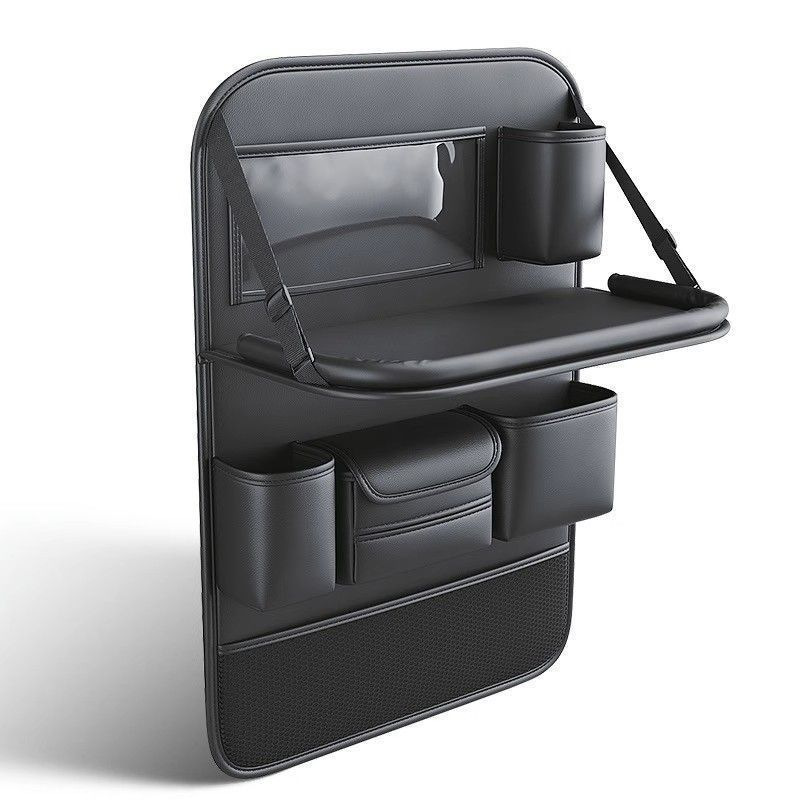 Car Seat Storage Bag, Back Seat Hanging Storage Bag, In-Car Trash Can, Tissue Box, Seat Back Organizer, Foldable for Car Use
