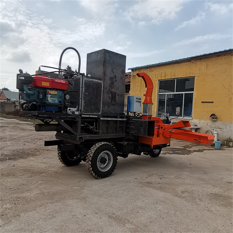 行走式套袋打包机 三轮车青贮饲草揉丝打包机 干湿两用压块机