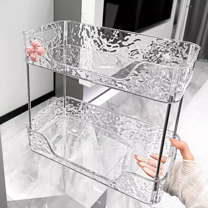 Acrylic Transparent Storage Rack Cosmetics Storage Box Bathroom Dressing Table Skin Care Products Perfume Kitchen Storage Rack