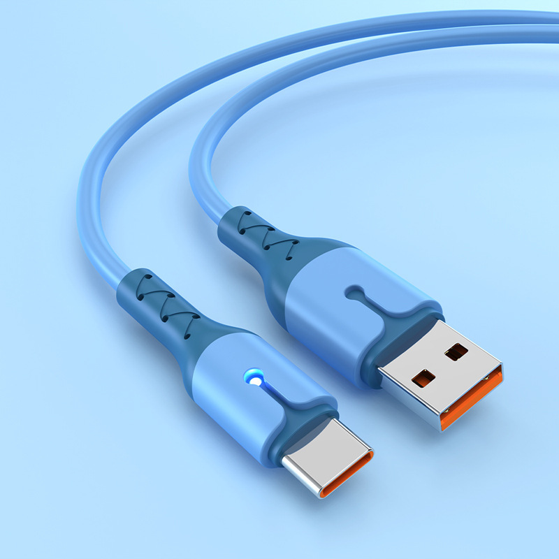 Huawei Honor Apple 携帯電話に適したライト付きスポット液体ソフト接着剤データケーブル 6A 拡張 USB 高速充電ケーブル|undefined