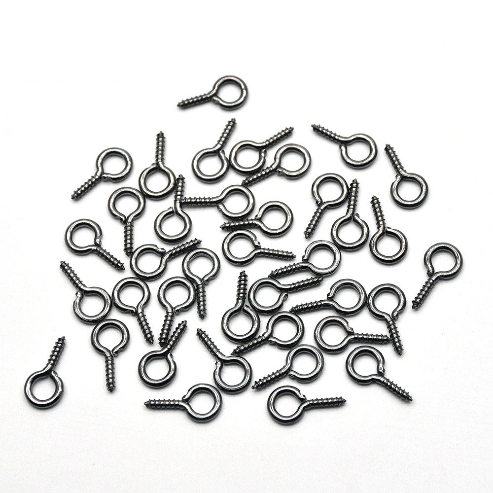 100 unids/pack accesorios de joyería hechos a mano ovejas cuerno uñas autorroscantes tornillo ovejas ojo uñas galvanoplastia oveja ojo aguja