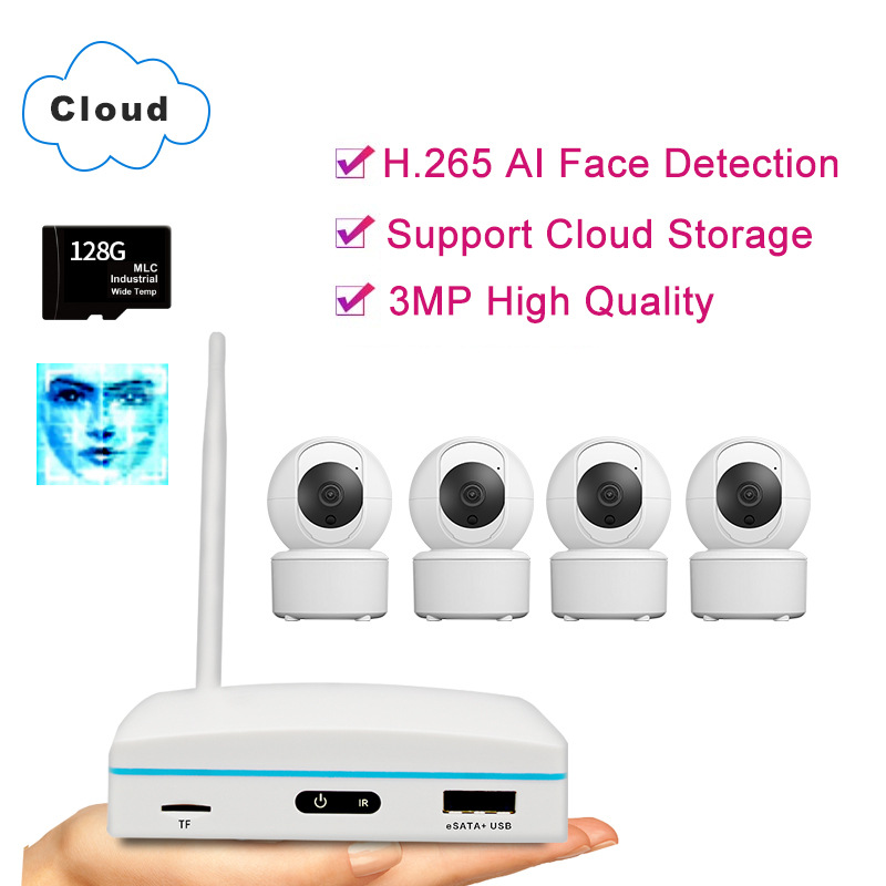 mini WiFi kit摇头机 WiFi NVR套包 TF卡存储 4路