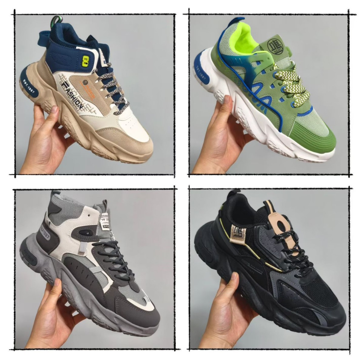 Wenzhou zapatos para hombres misceláneos mezclados zapatos casuales inventario zapatos deportivos zapatos de skate comercio exterior al por mayor