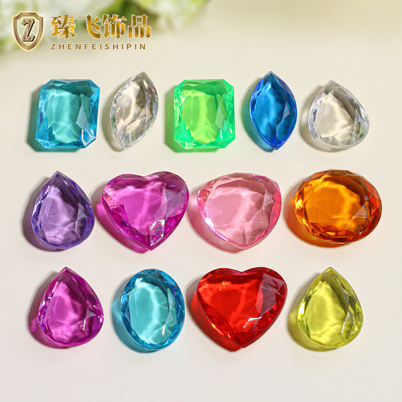 New children's archaeological gem toys colorful cartoon gem wholesale color heart acrylic children's treasure New children's archaeological gem toys colorful cartoon gem wholesale color heart acrylic children's treasure