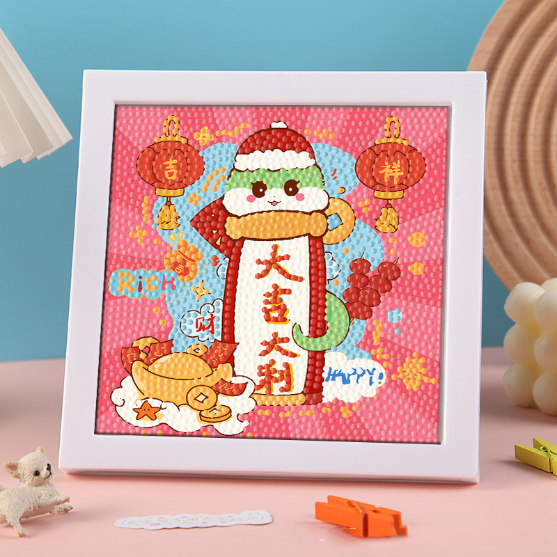 Diamante infantil DIY hecha a mano con material de marco paquete de dibujos animados Sanliou pegatinas de diamante regalo al por mayor pinturas de mampostería