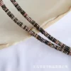 Чёрная линия с красными рисунками, нить (натуральный)
