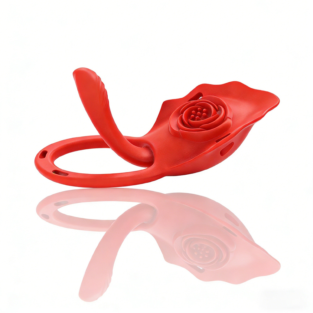 Women's Wearable Vibrating Egg With Rose-shaped Panties, Dual APP Remote Control, Strong_voghion.com