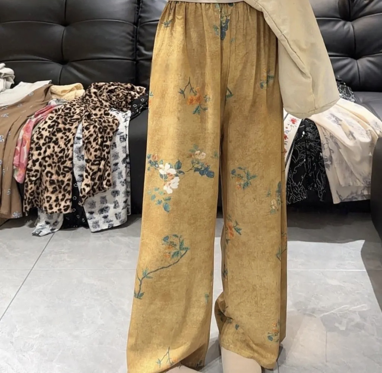 [5 días de preventa] [Pantalones de seda de algodón] Pantalones de pijama de seda de algodón para mujer