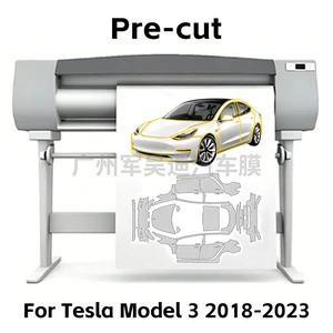 Cross-Border Exclusive Supply Suitable for 2018-2023 Model 3, Precision Pre-Cut Tpu Transparent Matte Car Film with Self-Healing Properties