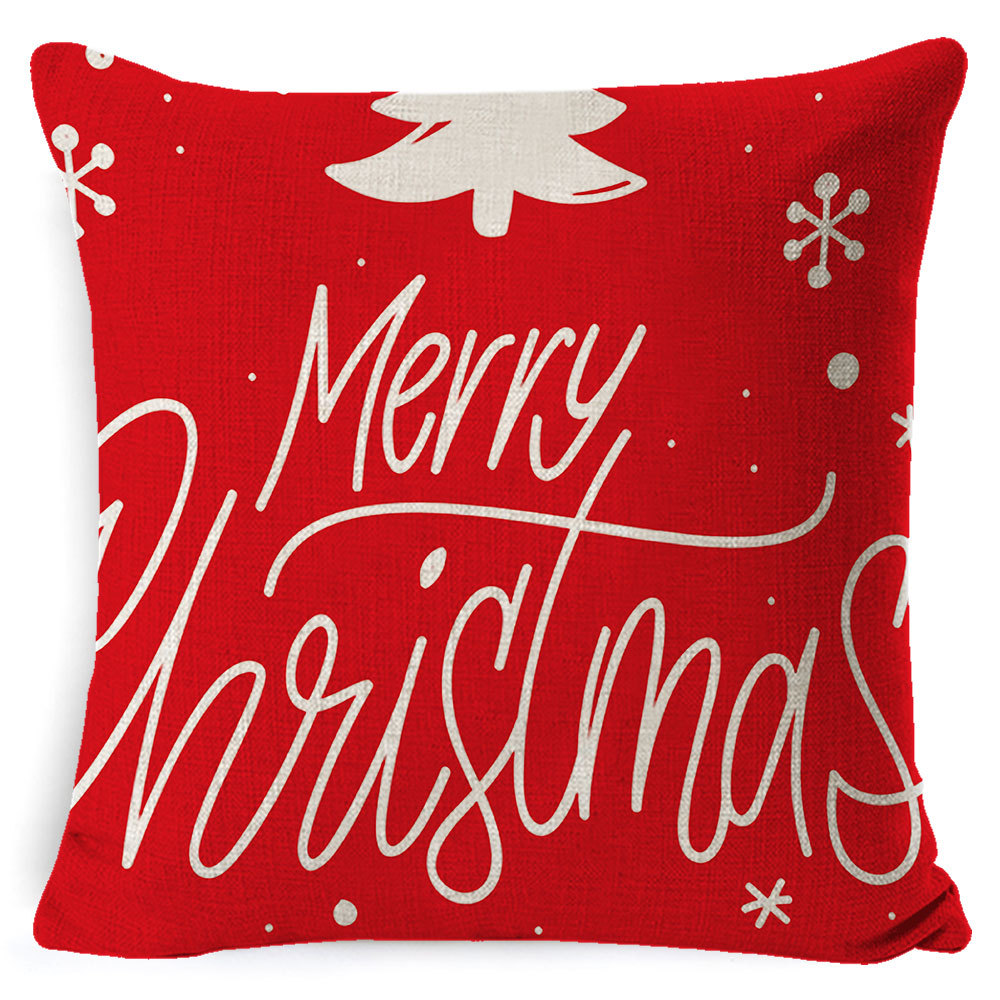 Amazon popular hogar suministros Navidad funda de almohada nórdico Plaid Lino cojín sofá