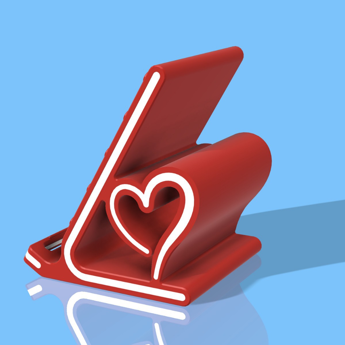 Impresión 3D el soporte del teléfono móvil creativo love tiene una forma hermosa y se puede utilizar para decorar el escritorio del hogar para decorar regalos de amantes.