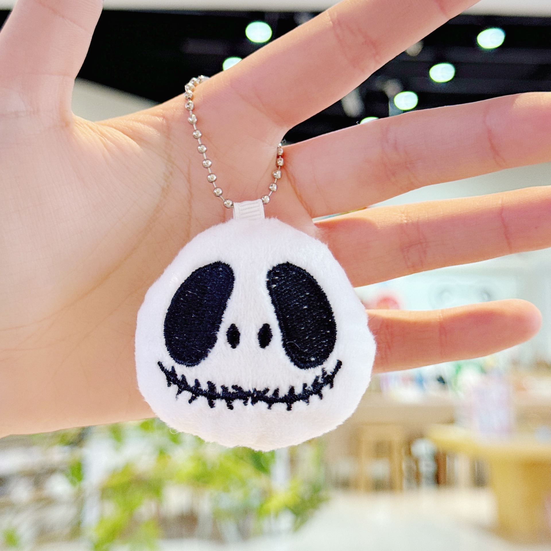 Skull+bead chain